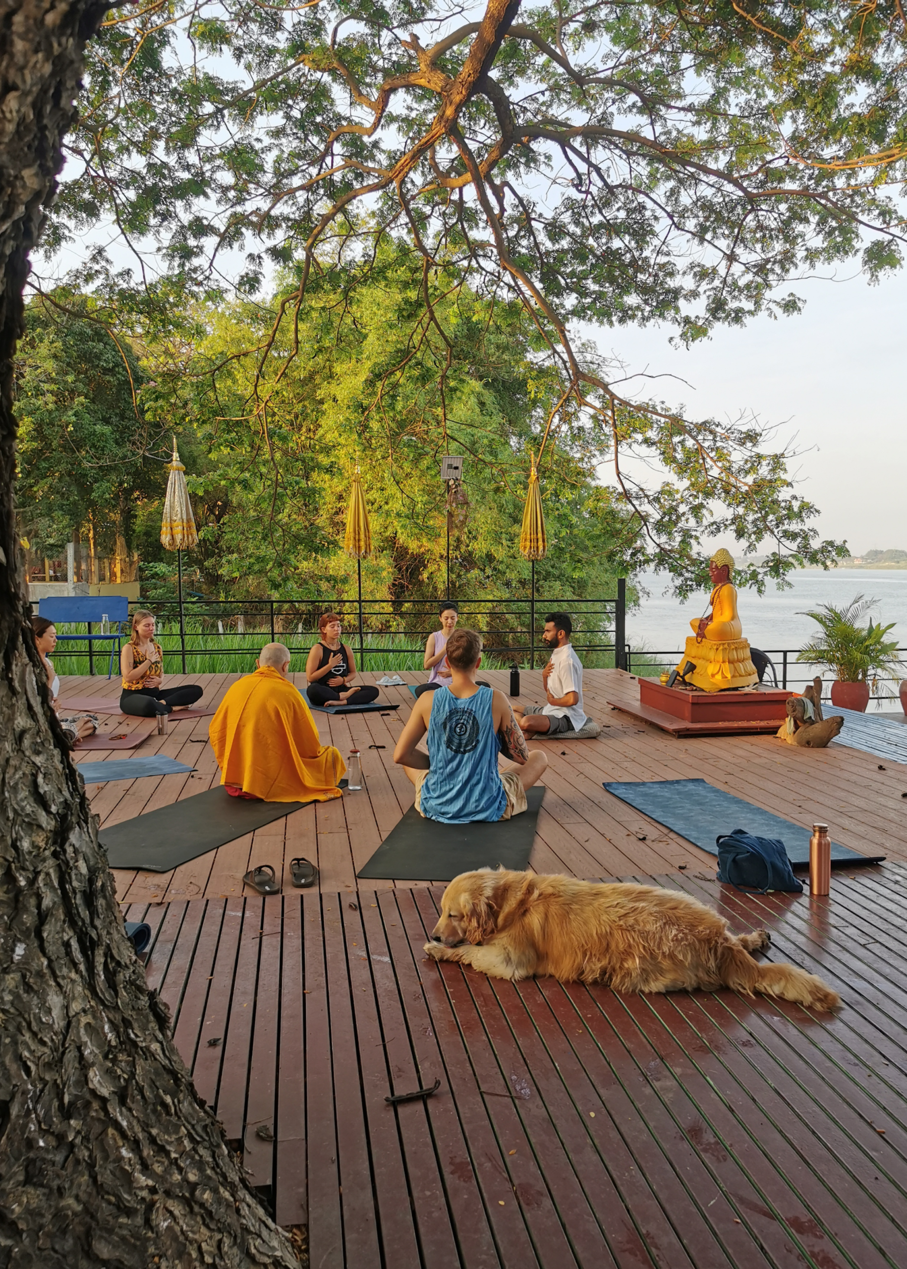 home pranayama on deck